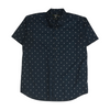 Navy Print Short Sleeve Button Down