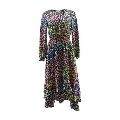 Blue Floral Midi Dress