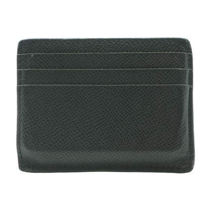 Black Small Grain Leather Cardholder
