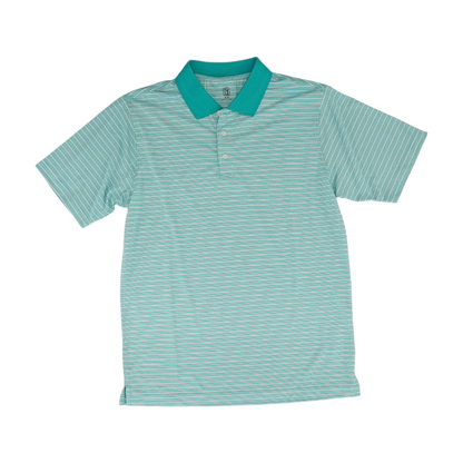 White Striped Short Sleeve Polo