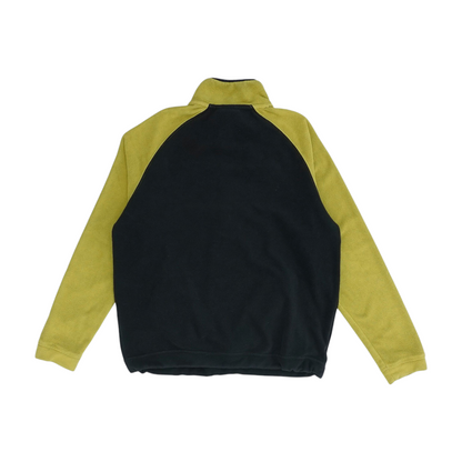 Green Color Block 1/4 Zip Pullover