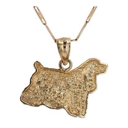 14K Tri-Tone Gold Pendant Necklace