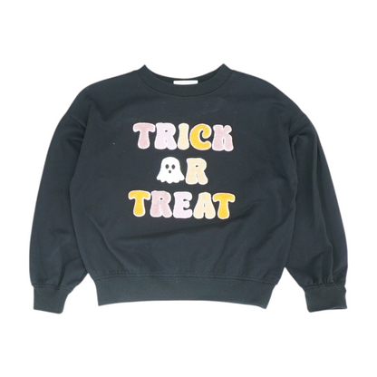 Black Graphic Sweatshirt Pullover