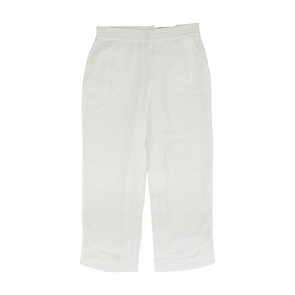 White Solid Capris