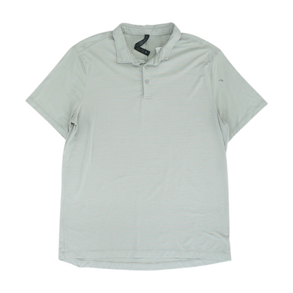 Gray Solid Short Sleeve Polo