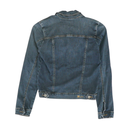 Blue Solid Denim Jacket
