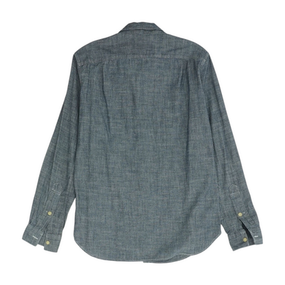 Navy Solid Long Sleeve Button Down