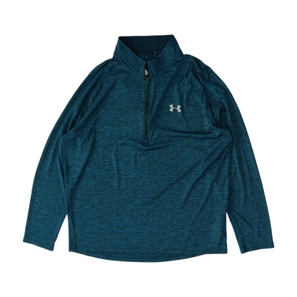 Teal Solid 1/4 Zip Pullover