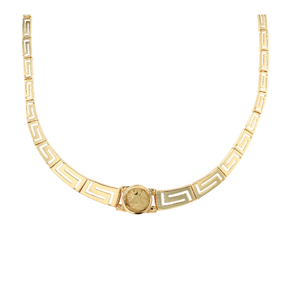 18K Yellow Gold Choker Necklace