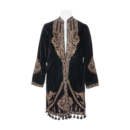 Black Print Cardigan Sweater