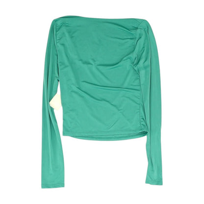 Green Solid Long Sleeve Blouse