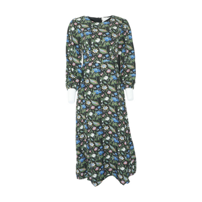 Black Floral Midi Dress
