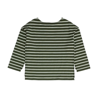 Olive Striped Pullover Sweater