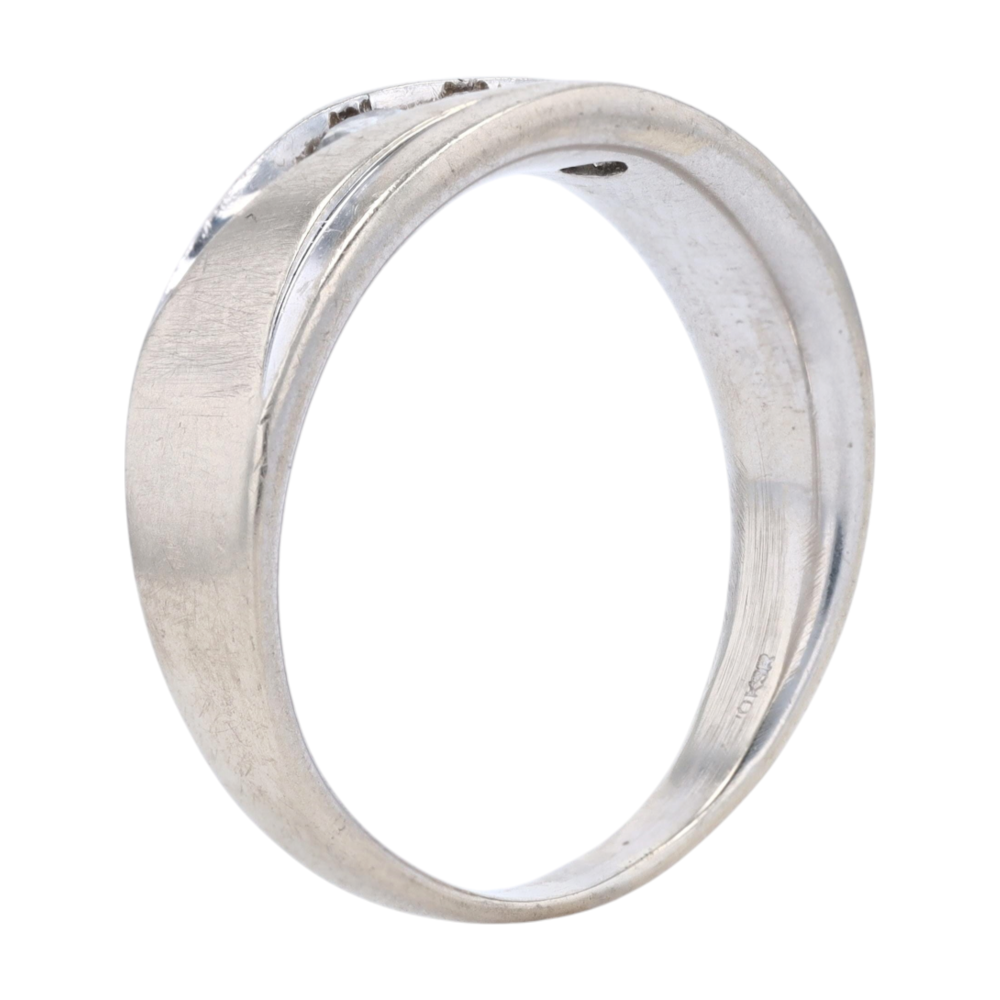 1/2 ctw 10K White Gold Diamond Band