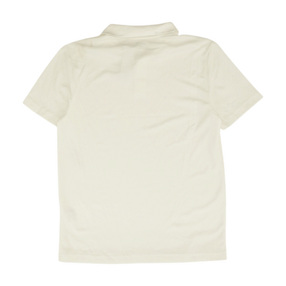 White Solid Short Sleeve Polo