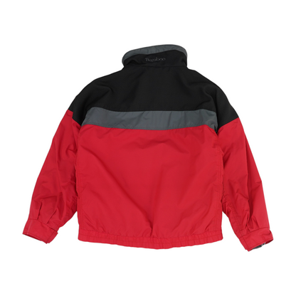 Vintage Red Color Block Jacket
