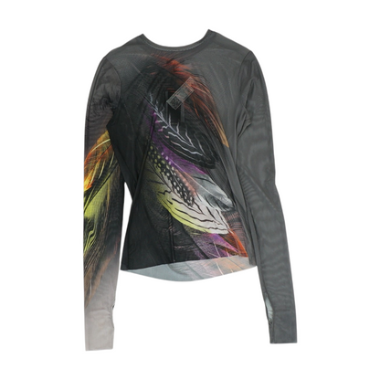 Gray Graphic Blouse