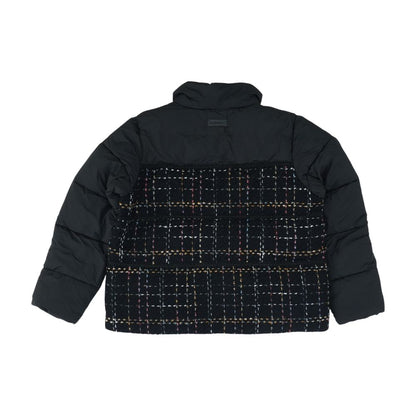 Black Plaid Puffer Jacket