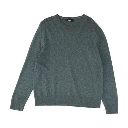 Gray Solid Pullover Sweater