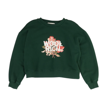 Green Solid Sweatshirt Pullover