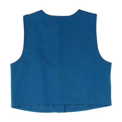 Teal Solid Suit Vest