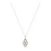 10K White Gold Opal Pendant Necklace – Image 1