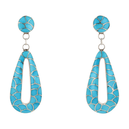 Sterling Silver Turquoise Drop Earrings