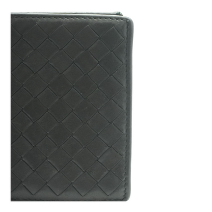 Black Intrecciato Slim Bi-Fold Wallet