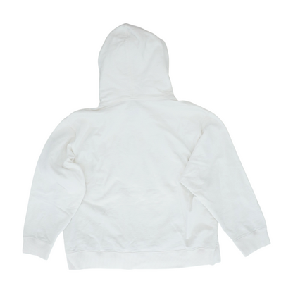 White Solid Hoodie Pullover
