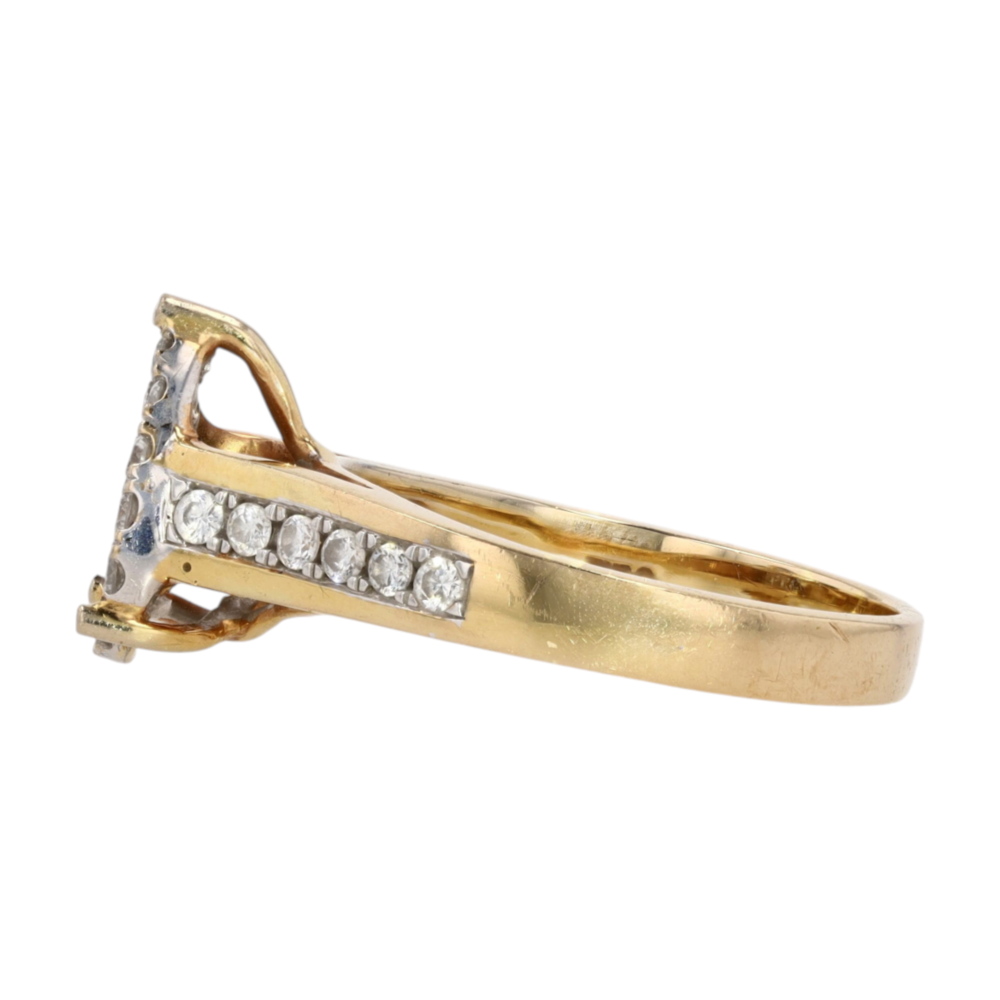 3/8 ctw 18K Two-Tone Gold Diamond Fashion Ring