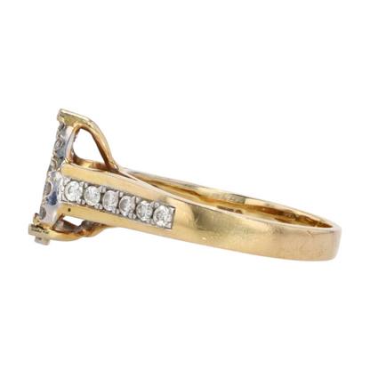 3/8 ctw 18K Two-Tone Gold Diamond Fashion Ring