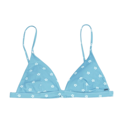 Blue Floral Swim Top