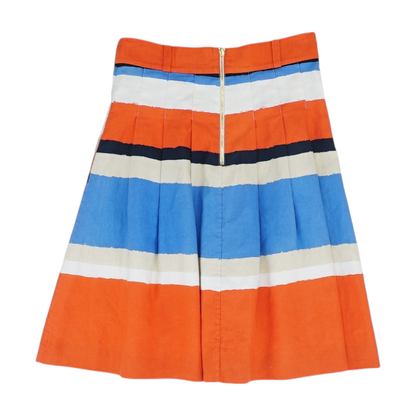 Red Striped Mini Skirt