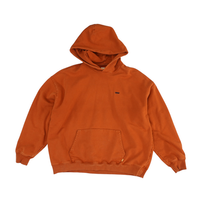 Orange Solid Hoodie Pullover