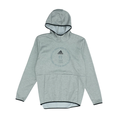 Gray Solid Hoodie Pullover