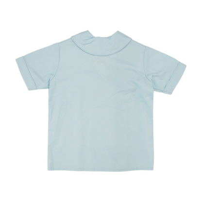 Blue Short Sleeve Button Down