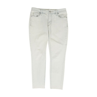 White Solid Skinny Leg Jeans