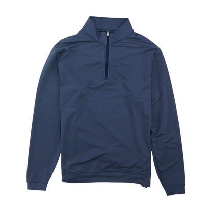 Blue Solid 1/4 Zip Pullover