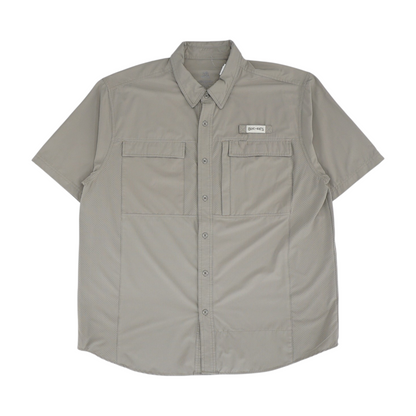 Gray Solid Outdoor Button Down