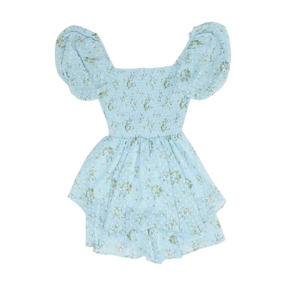 Blue Floral Romper