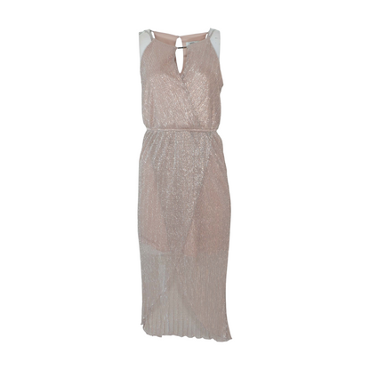 Rose Gold Striped Midi Dress