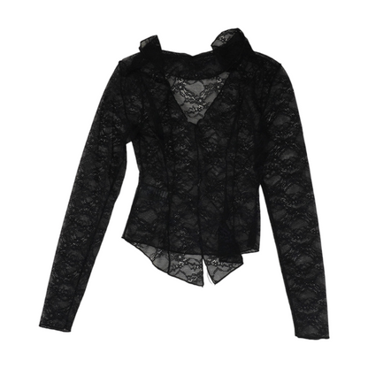 Black Cropped Blouse