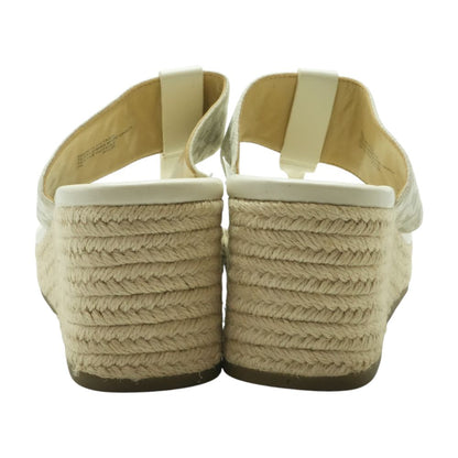 Beige Wedged Sandals