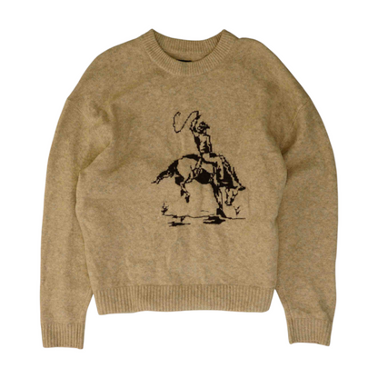 Beige Solid Pullover Sweater