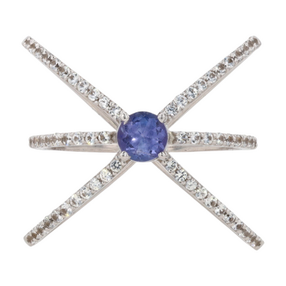 Sterling Silver Tanzanite Fashion Ring