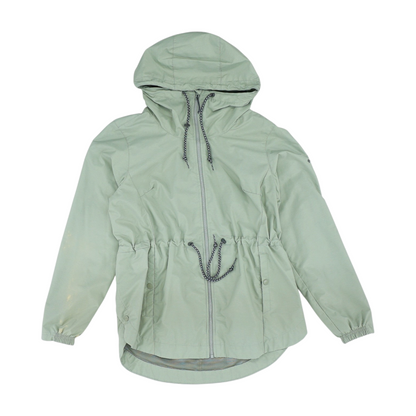 Green Solid Rain Jacket