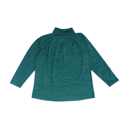 Green Solid 1/4 Zip Pullover