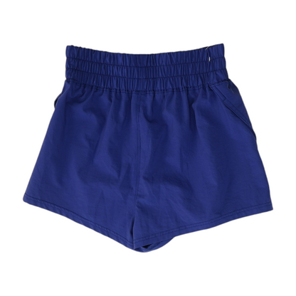 Blue Solid Active Shorts