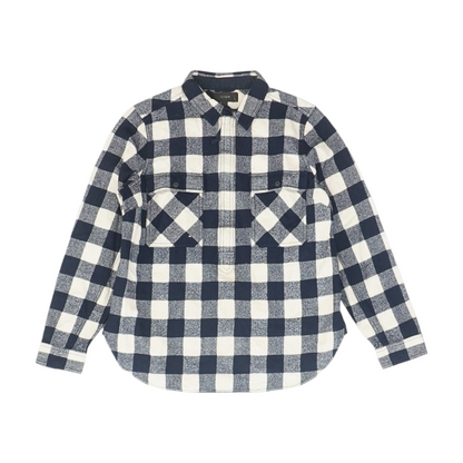 Blue Check Fleece Pullover