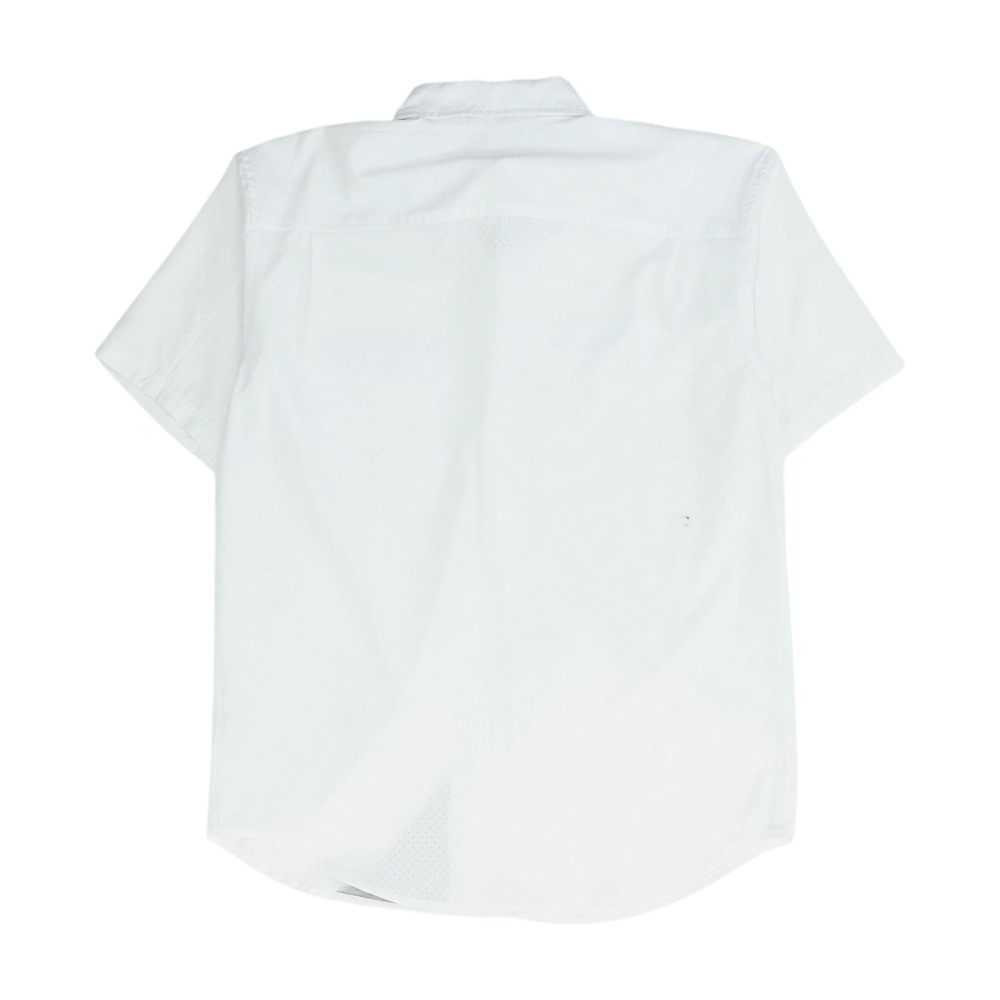 White Solid Outdoor Button Down